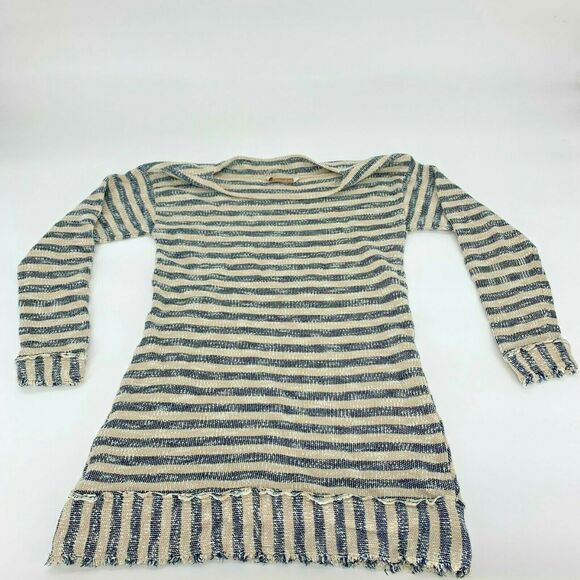 Soft Surroundings Beige Gray Striped Sweater Women’s - Picture 1 of 7